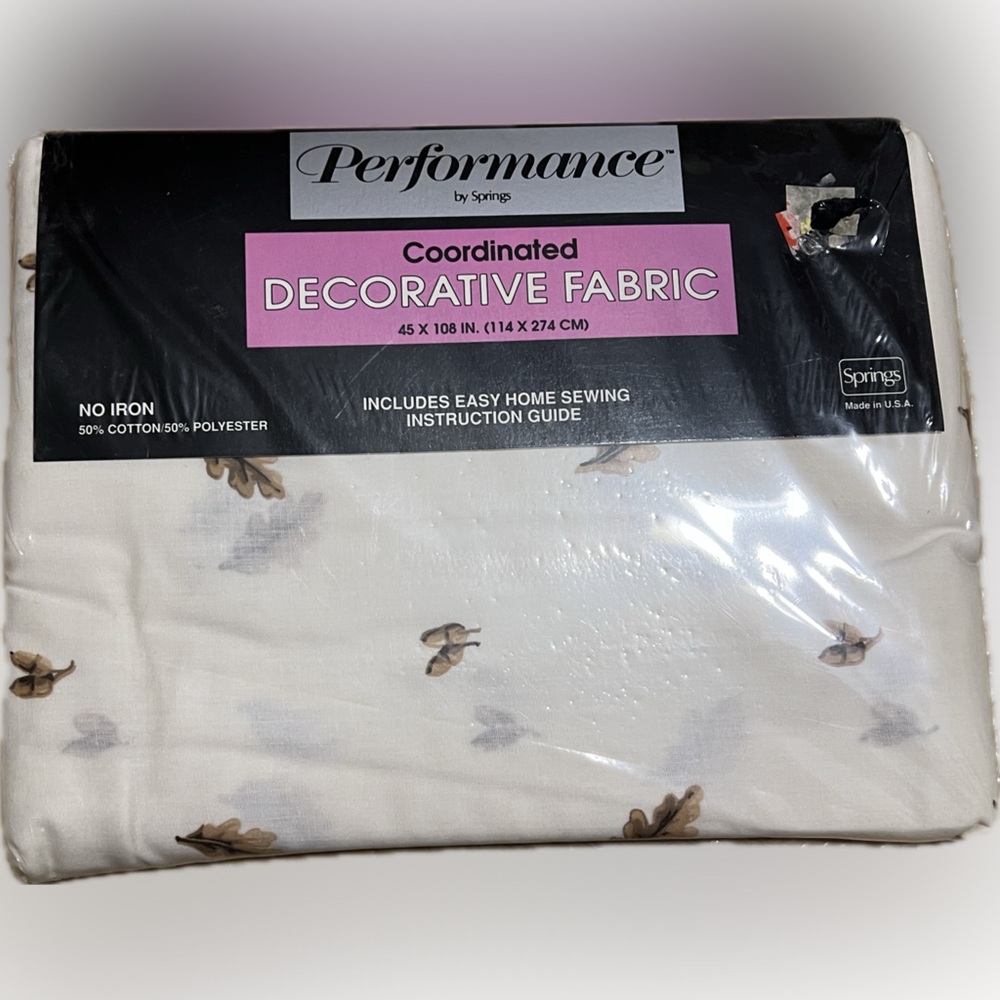 💥New Vintage Performance Decorative Coordinating Fabric Leaf Acorn Bedding Sew